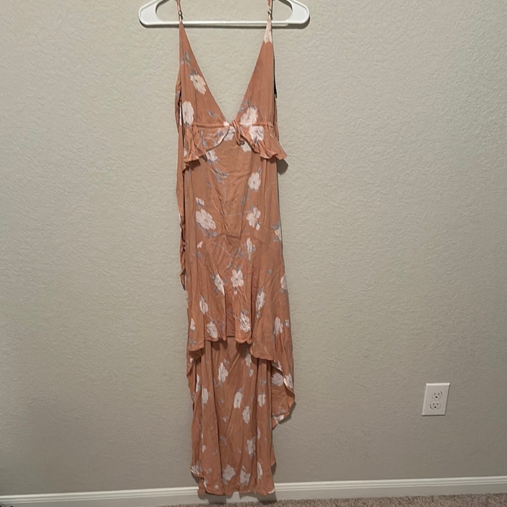 Floral Tan Women's Dress